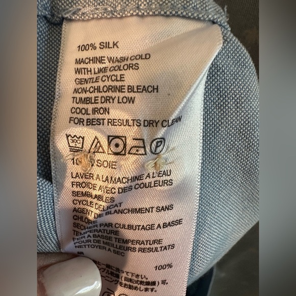 TOMMY BAHAMA Men’s 1XB 100% Silk Light Blue Palm Tree Button Up Short Sleeve - Picture 5 of 15